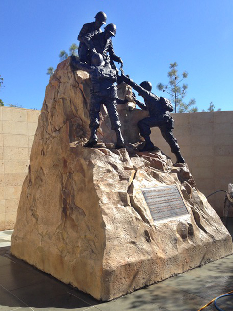 Dedication ceremony at the We Remember memorial wall