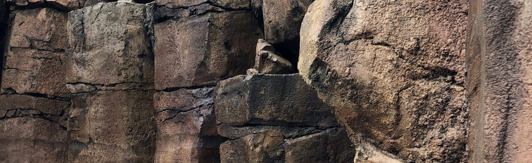 Brown simulated rock structure